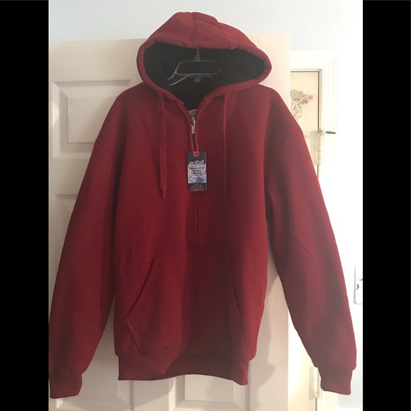 big ball sports sherpa lined hooded jacket